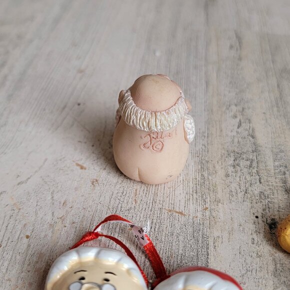 Gingerbread man Santa variety ornament Xmas set precious moment - Picture 8 of 10